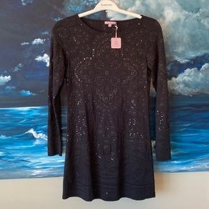 NWT Elegant & Sleek Black Mandala Dress